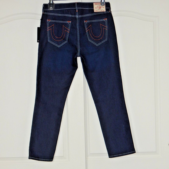 NWT True Religion Men’s GENO Relaxed SN Slim No Flap Dark Wash Jeans Size 36x32 - Picture 3 of 9